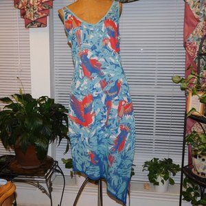 NWT Blue Multi NIC+ZOE Asymmetrical Dress M 10 12